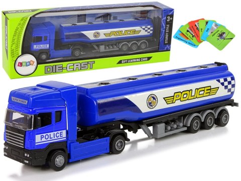 Ciężarówka Cysterna Niebieska Policja 30 cm Długości LEAN Toys