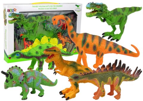 Zestaw Dinozaurów Figurki Modele 6 Sztuk Akcesoria LEAN Toys