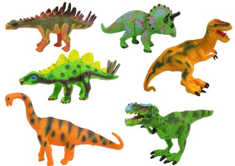 Zestaw Dinozaurów Figurki Modele 6 Sztuk Akcesoria LEAN Toys