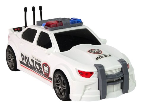 Auto Sportowe Policja 1:16 Biały Dźwięk LEAN Toys