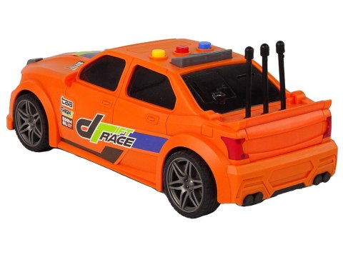 Auto Sportowe Wyścigowe 1:16 Pomarańczowy Dźwięk LEAN Toys