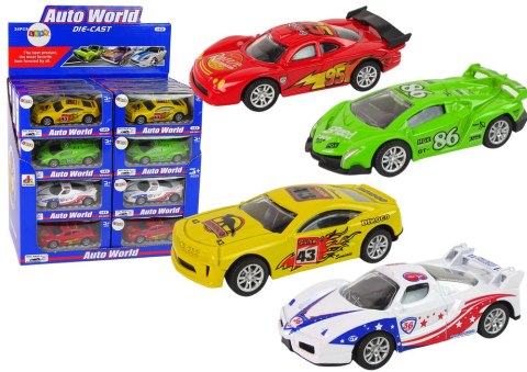 Auto Sportowe Wyścigowe Resorak Wyścigi 4 Kolory 1:43 LEAN TOYS