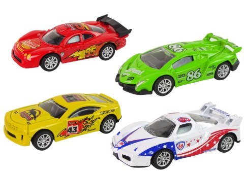 Auto Sportowe Wyścigowe Resorak Wyścigi 4 Kolory 1:43 LEAN TOYS