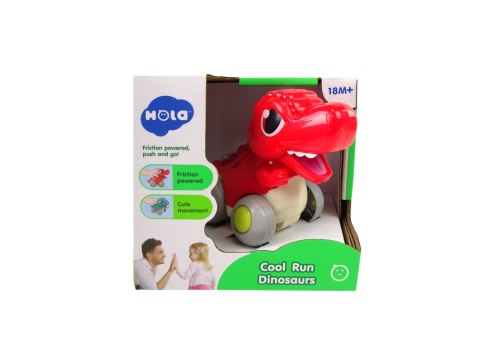 Dinozaur Na Kółkach T-Rex Czerwony Figurka LEAN Toys