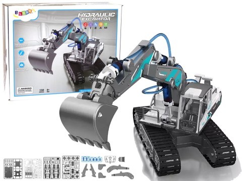 Koparka Hydrauliczna Gąsiennicowa DIY Do złożenia 130 elementów LEAN Toys