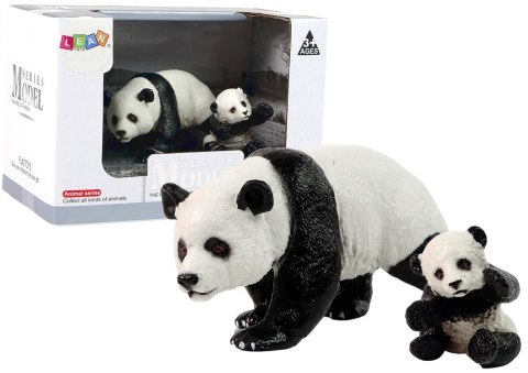 Zestaw 2 Figurek Panda z młodą Pandą Zwierzęta Świata LEAN Toys