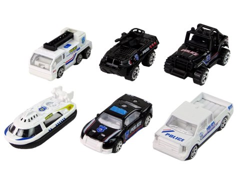 Zestaw Pojazdów Auta Policja Resoraki 1:64 LEAN Toys