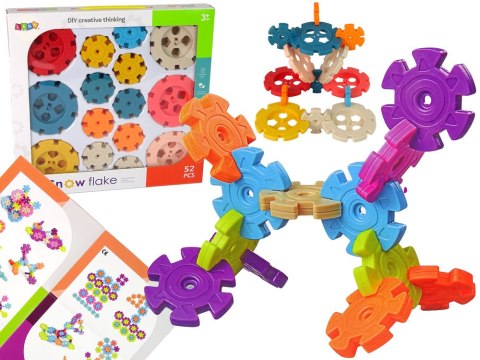 Klocki Konstrukcyjne Płatki Śniegu 52 Elementy LEAN Toys