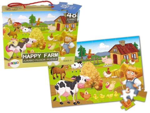 Puzzle Dla Dzieci Układanka Farma Zwierzęta 48 Elem LEAN Toys