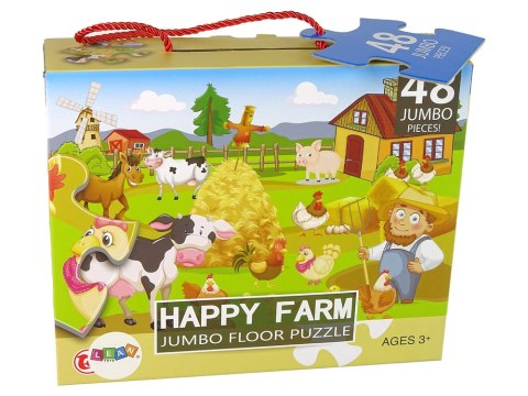 Puzzle Dla Dzieci Układanka Farma Zwierzęta 48 Elem LEAN Toys