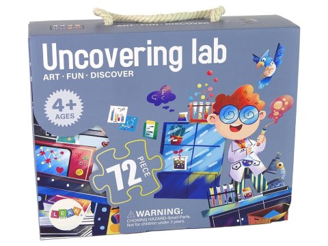 Puzzle Dla Dzieci Układanka Laboratorium Nauka 72 Elem LEAN Toys