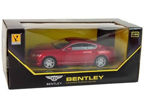 Samochód Bentley 1:24 Napęd Frykcyjny Czerwony LEAN Toys