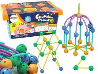 Zestaw Klocków 3D Konstrukcyjne Geometric 142el. LEAN Toys