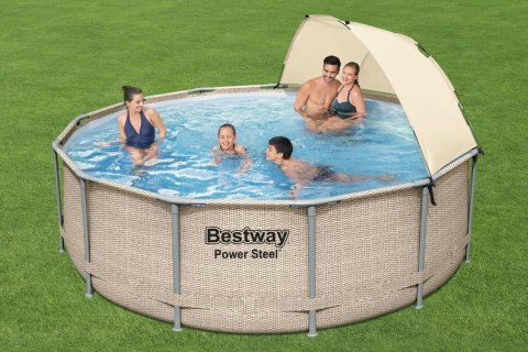 Basen stelażowy z Daszkiem Power Steel BESTWAY 396x107cm 13FT