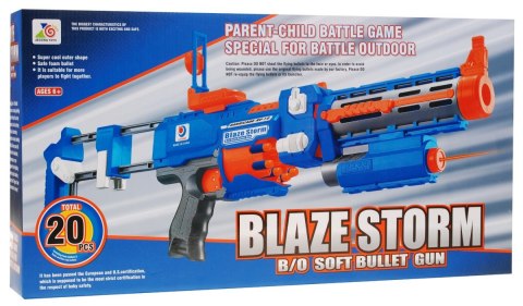 Karabin Pistolet 2w1 dla dzieci 8+ Blaze Storm 20 długich Pocisków z pianki + Celownik laserowy + Kolba