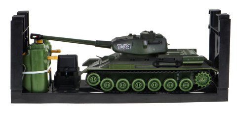 Zdalnie sterowane 2 czołgi T-34 vs Tiger dla dzieci 3+ Strzelające modele 1:28 + Wielka Bitwa Czołgów + Dźwięki Światła