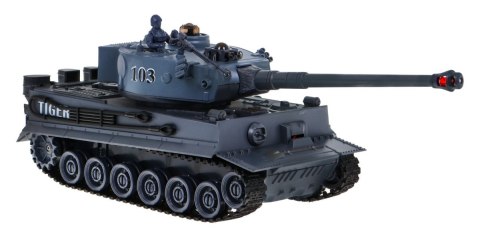 Zdalnie sterowane 2 czołgi T-34 vs Tiger dla dzieci 3+ Strzelające modele 1:28 + Wielka Bitwa Czołgów + Dźwięki Światła