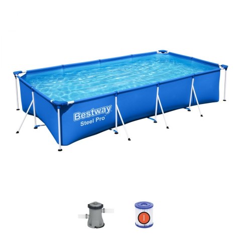 Basen Stelażowy Family Steel Pro 3w1 BESTWAY 400x211x81cm + Pompa + Filtr - Sklep Gebe