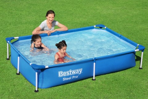 Basen Stelażowy Splash Jr Steel Pro BESTWAY 221x150x43cm + Zestaw naprawczy