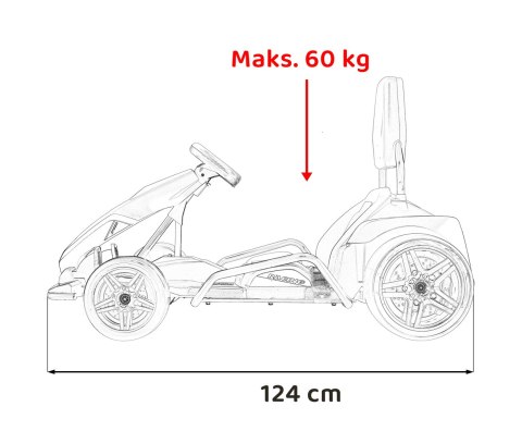 Gokart Fast 3 Drift na akumulator dla dzieci Biały + Funkcja driftu + Silniki 2x150W + Radio LED + Pasy