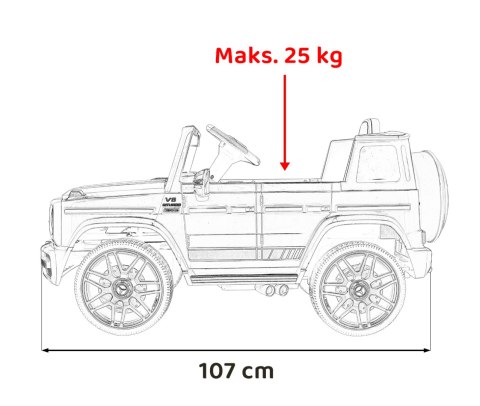 Mercedes AMG G63 Autko na akumulator dla dzieci Czerwony