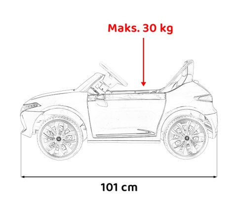 Mercedes Benz AMG EQA Autko na akumulator dla dzieci Biały