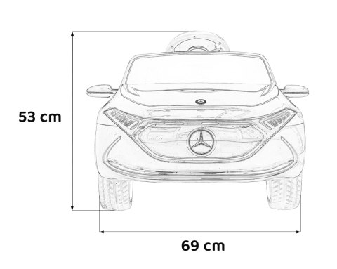 Mercedes Benz AMG EQA dla dzieci Czarny + Pilot + 5-punktowe pasy + EVA + Wyświetlacz MP3 + LED