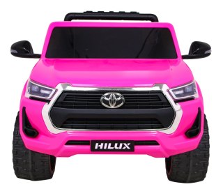 Toyota Hilux na akumulator dla dzieci Różowy + Napęd 4x4 + Pilot + 2 bagażniki + Radio MP3 + LED