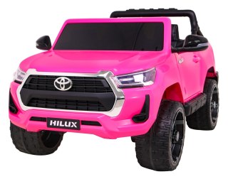 Toyota Hilux na akumulator dla dzieci Różowy + Napęd 4x4 + Pilot + 2 bagażniki + Radio MP3 + LED