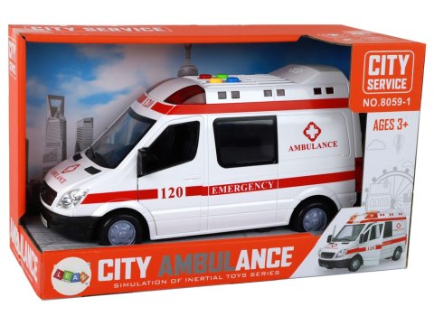 Ambulans Karetka Pogotowie Pojazd Dźwięki Światło LEAN Toys