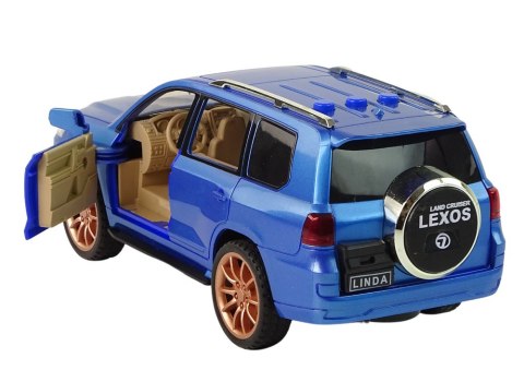 Auto Pojazd Niebieski 1:14 Dźwięki Światła Lexos Samochód LEAN Toys