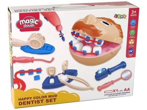 Zestaw Ciastolina Dentysta Akcesoria 10 Kolorów LEAN Toys