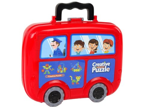 Zestaw DIY Warsztat Walizka Autobus Wkrętarka Na Baterie LEAN Toys