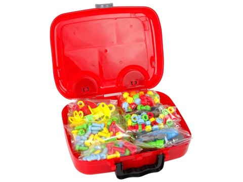 Zestaw DIY Warsztat Walizka Autobus Wkrętarka Na Baterie LEAN Toys