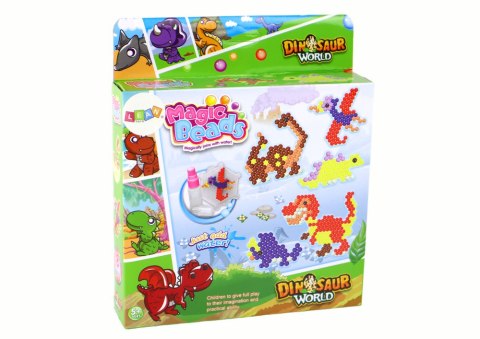 Zestaw Koralików Wodnych DIY Magiczne Koraliki 8 Kolorów Dinozaury LEAN Toys