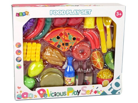 Zestaw Produktów Spożywczych 30 szt. Frytki Owoce. LEAN Toys