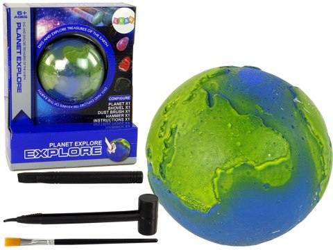 Zestaw Wykopaliska Planeta Ziemia 7 cm LEAN Toys