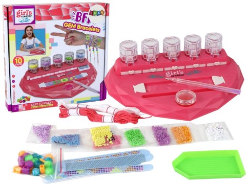 Zestaw do Robienia Bransoletek Diamenciki Wyklejanie Serce LEAN Toys