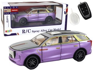 Auto RC 1:24 Samochód Pojazd E-9 Aluminiowy Zdalnie Sterowany Fioletowe LEAN Toys