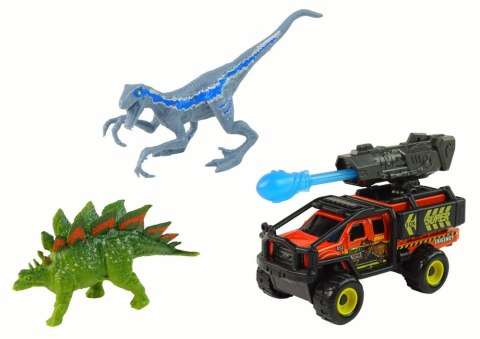 Dinozaury Figurki Zestaw Auto Rakieta Niebieski LEAN Toys