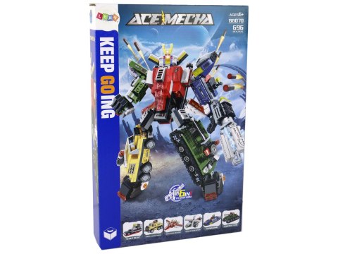 Pojazdy- Robot Ace Mecha 6 Różnych Modeli Robot Transformacja LEAN Toys