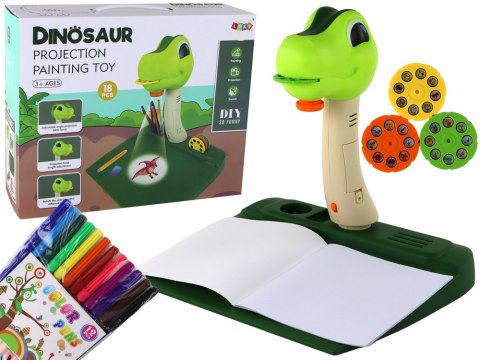 Projektor do Rysowania Dinozaur Dźwięki Akcesoria LEAN Toys