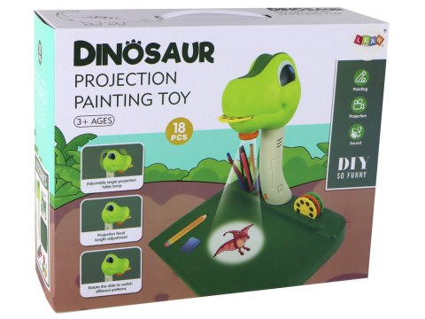 Projektor do Rysowania Dinozaur Dźwięki Akcesoria LEAN Toys