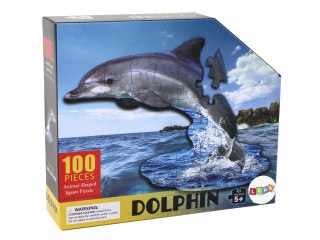 Puzzle 100 Elementów Motyw Delfina Zwierzęta Morskie LEAN Toys