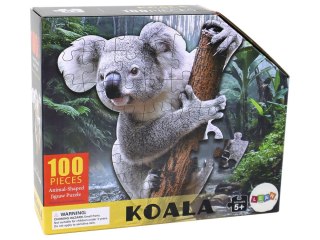 Puzzle 100 Elementów Motyw Koali Na Drzewie Zwierzęta LEAN Toys