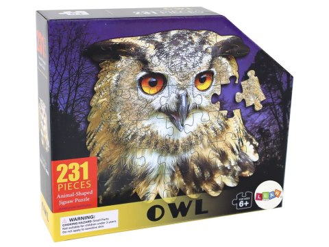 Puzzle 232 Elementy Motyw Sowy Zwierzęta Ptaki LEAN Toys