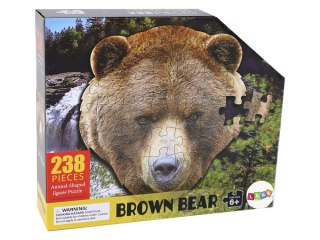 Puzzle 237 Elementów Motyw Głowy Niedźwiedzia Brunatnego LEAN Toys