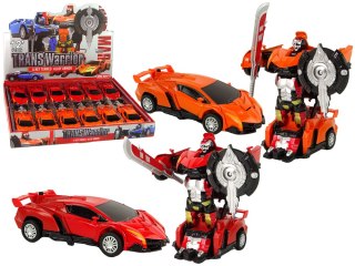 Zestaw 2w1 Auto Robot Transformers Czerwony Pomarańczowy LEAN Toys