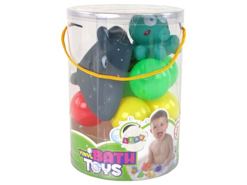 Zestaw Gumowych Zabawek Do Kąpieli Piłki LEAN Toys