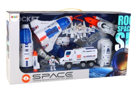 Zestaw Misja Kosmiczna Rakieta Kosmos Statki Space Pojazdy 12 ele LEAN Toys